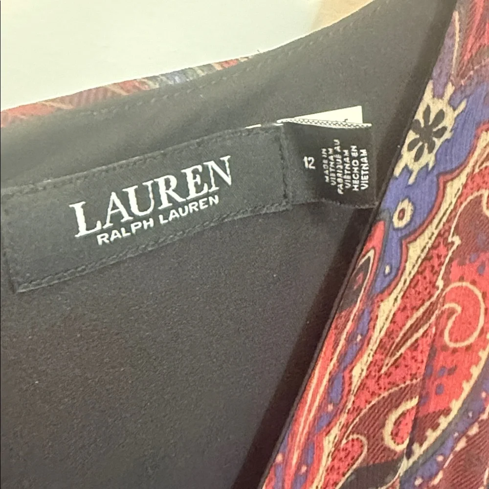 Lauren Ralph Lauren Multicolor Paisley Long Sleeve Dress